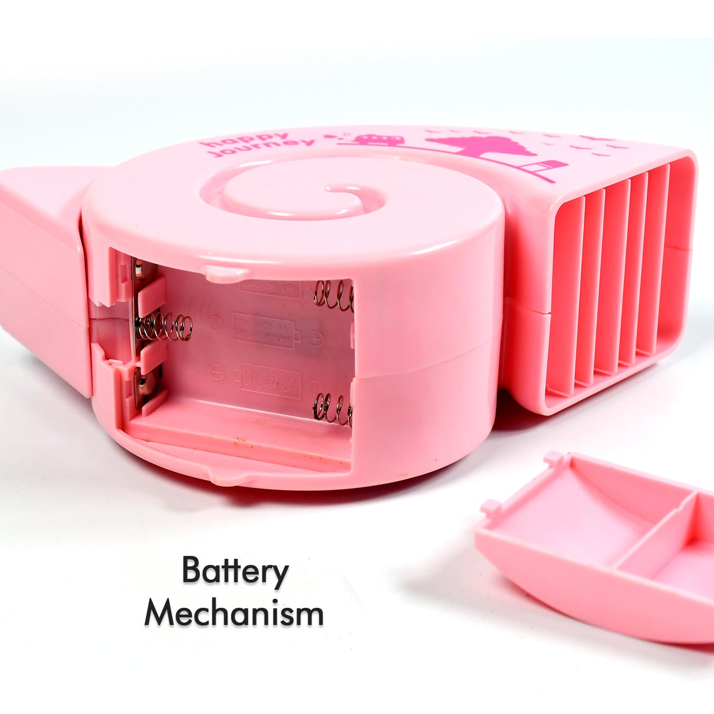 Wukusy 7709 cute bright color desktop USB mini fan with battery option, small portable fan for home or office use.