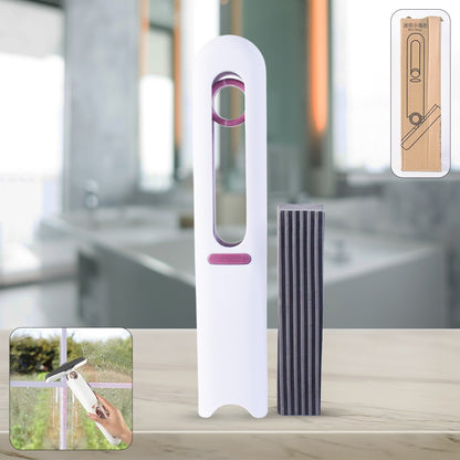 Wukusy portable self-squeeze short mop with cotton head and cleaning sponge for bathroom and kitchen cleaning in home improvement.