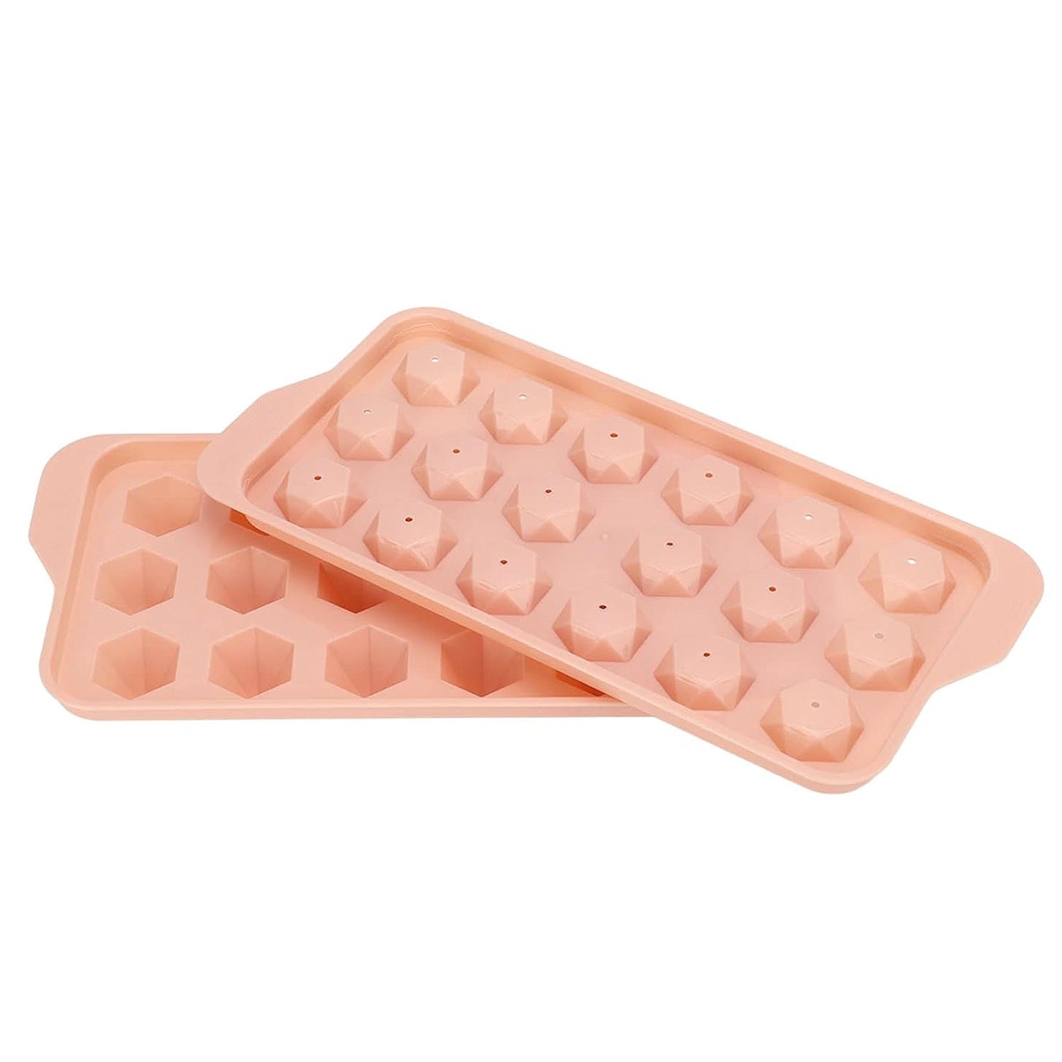 Wukusy durable plastic ice cube tray for home use, with multiple compartments for making ice cubes in kitchen.