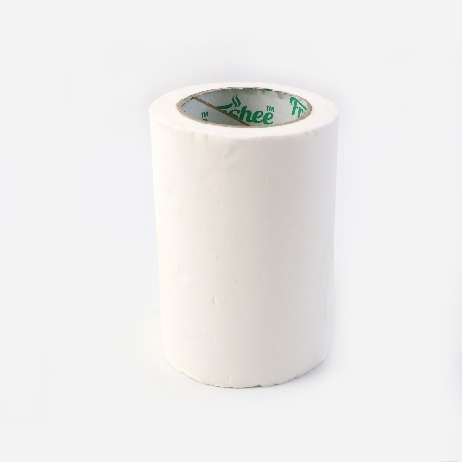Wukusy Freshee ultra-soft 2-ply toilet roll with 120 sheets, showing the roll's white paper and soft texture for home use.