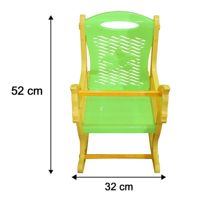 Wukusy kids plastic horse rocking chair with backrest, colorful baby rocker seat for children, sturdy and child-friendly design