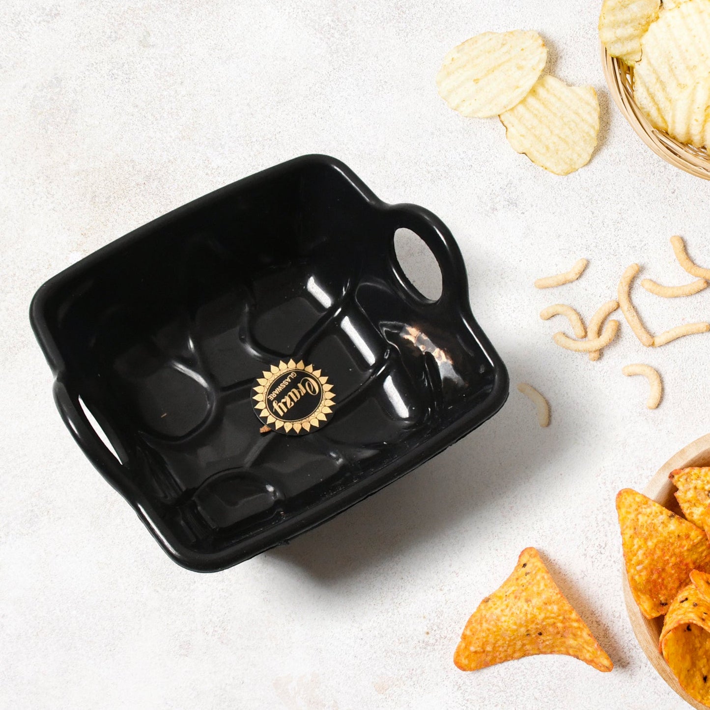 Wukusy 4-piece ceramic tea cup and mug set with handles, includes bowls and milk cups for coffee, tea, and breakfast use.