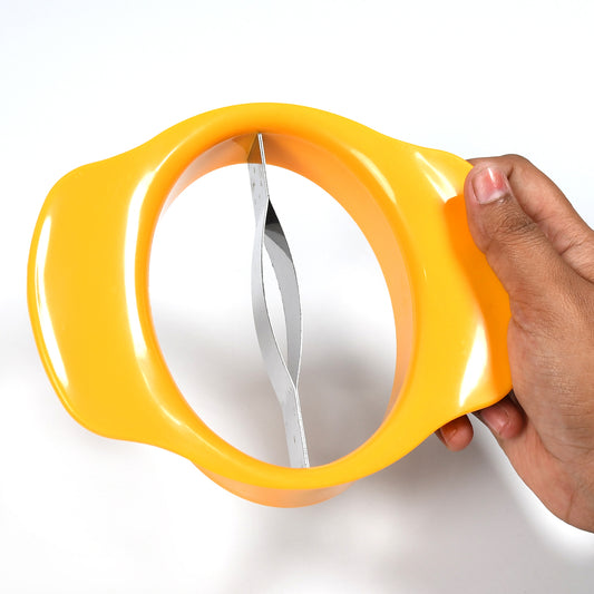 Wukusy Mango Cutter and Slicer Tool with stainless steel blade for easy mango peeling, chopping, and slicing in the kitchen.