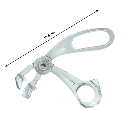 Wukusy Classic plastic eyelash curler with curved metal clamp for shaping and curling eyelashes, shown in the image.
