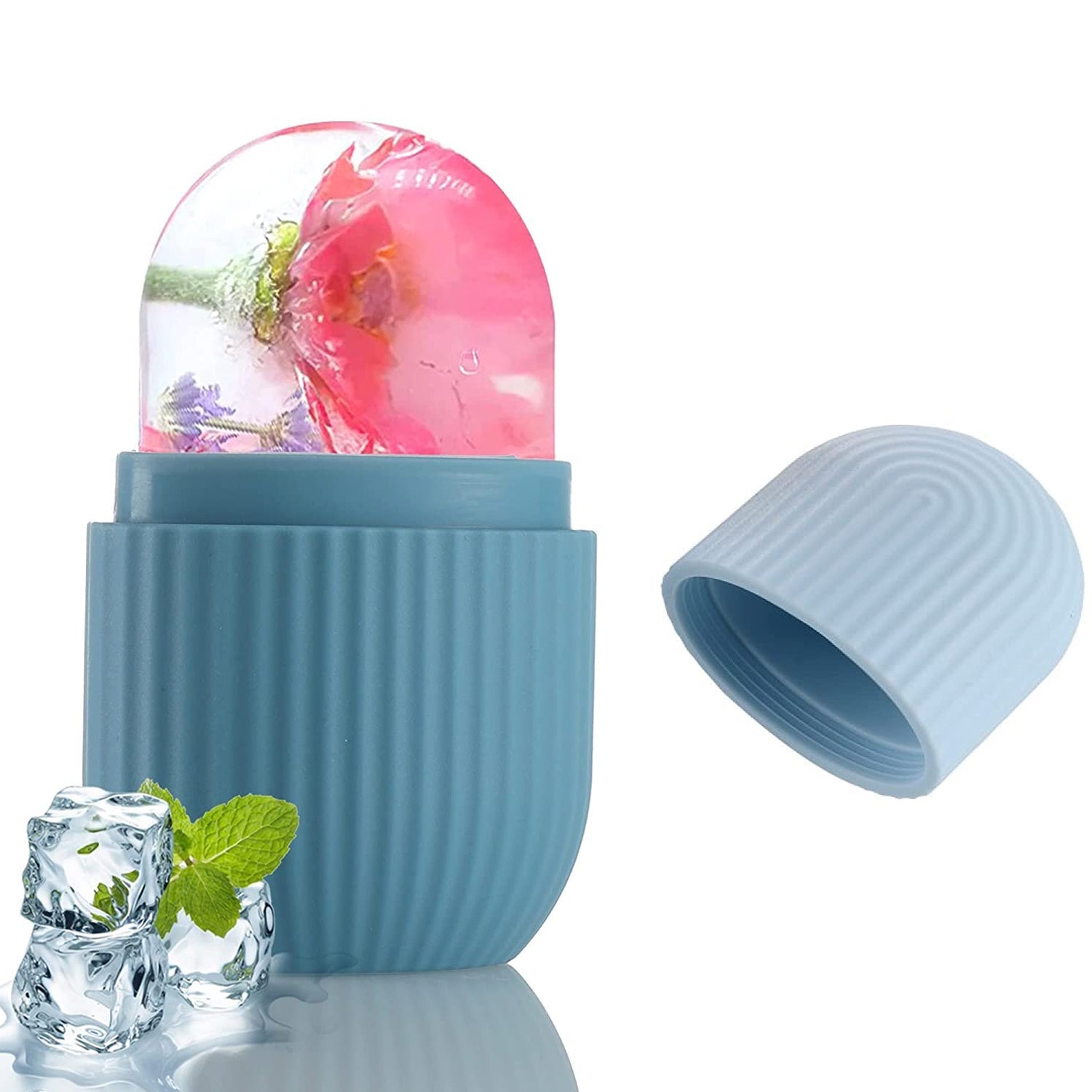 Wukusy 1224L Beauty Ice Roller for face and eyes, reusable facial roller with smooth, rounded massage surface for skin soothing.