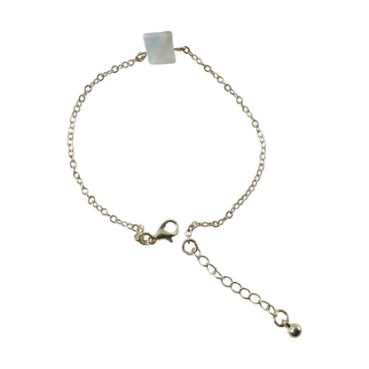 Elegant Wukusy adjustable chain bracelet with mixed design, featuring intricate links and stylish details on a neutral background.