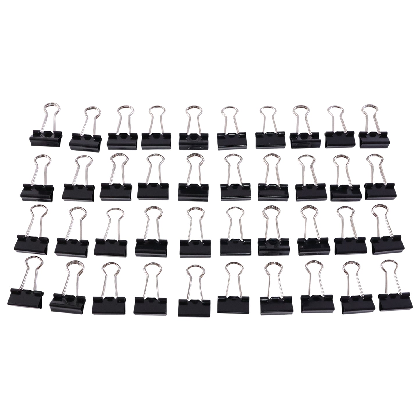 Wukusy heavy-duty black binder clips set with 40 pieces, 19mm size, ideal for organizing documents and office use.