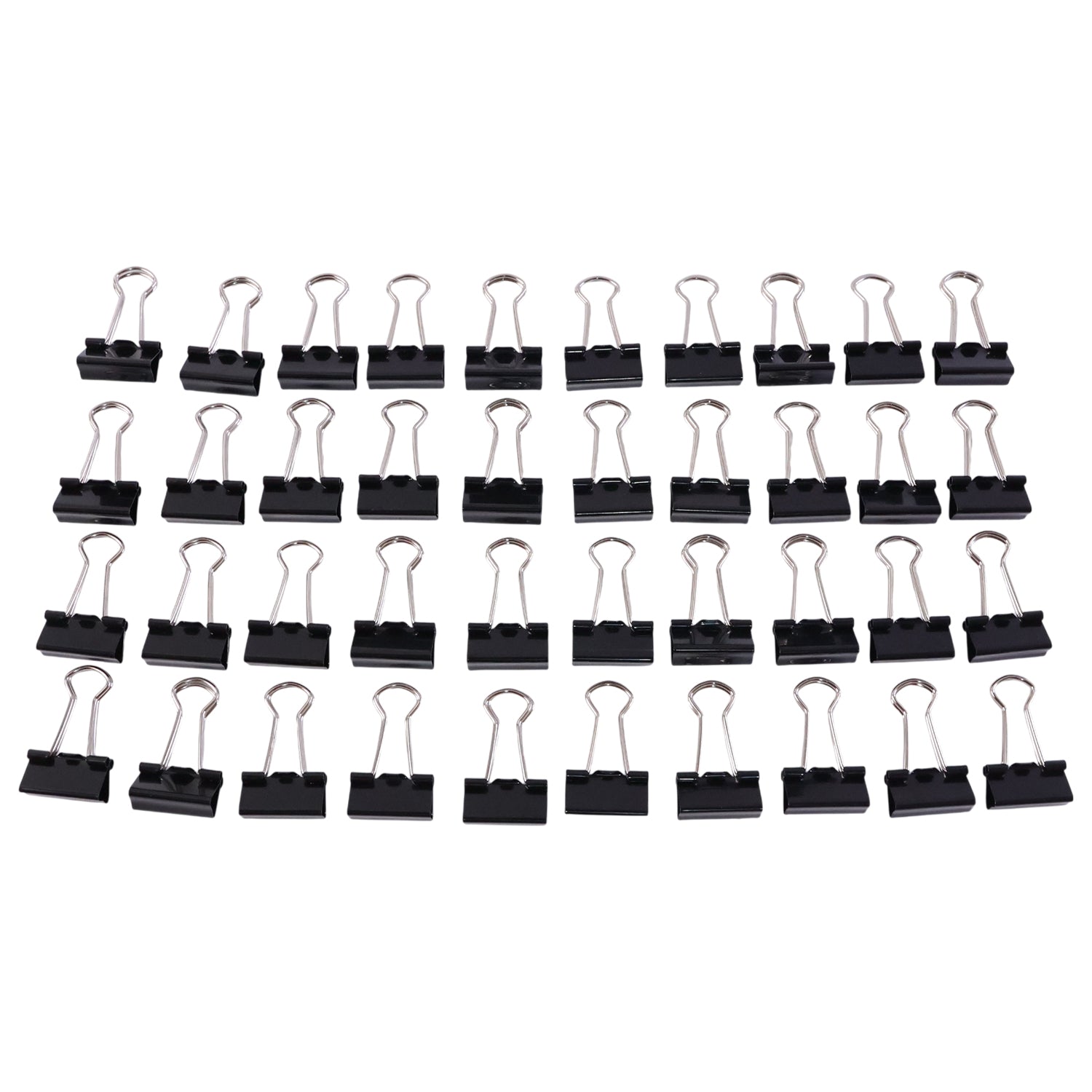 Wukusy heavy-duty black binder clips set with 40 pieces, 19mm size, ideal for organizing documents and office use.