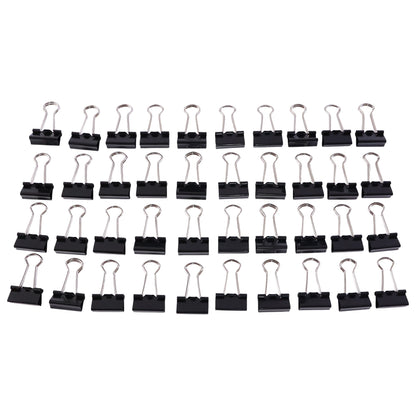 Wukusy heavy-duty black binder clips set with 40 pieces, 19mm size, ideal for organizing documents and office use.