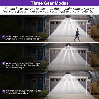 Wukusy outdoor 2-in-1 solar bug zapper and mosquito lamp with UV light for outdoor home mosquito control.