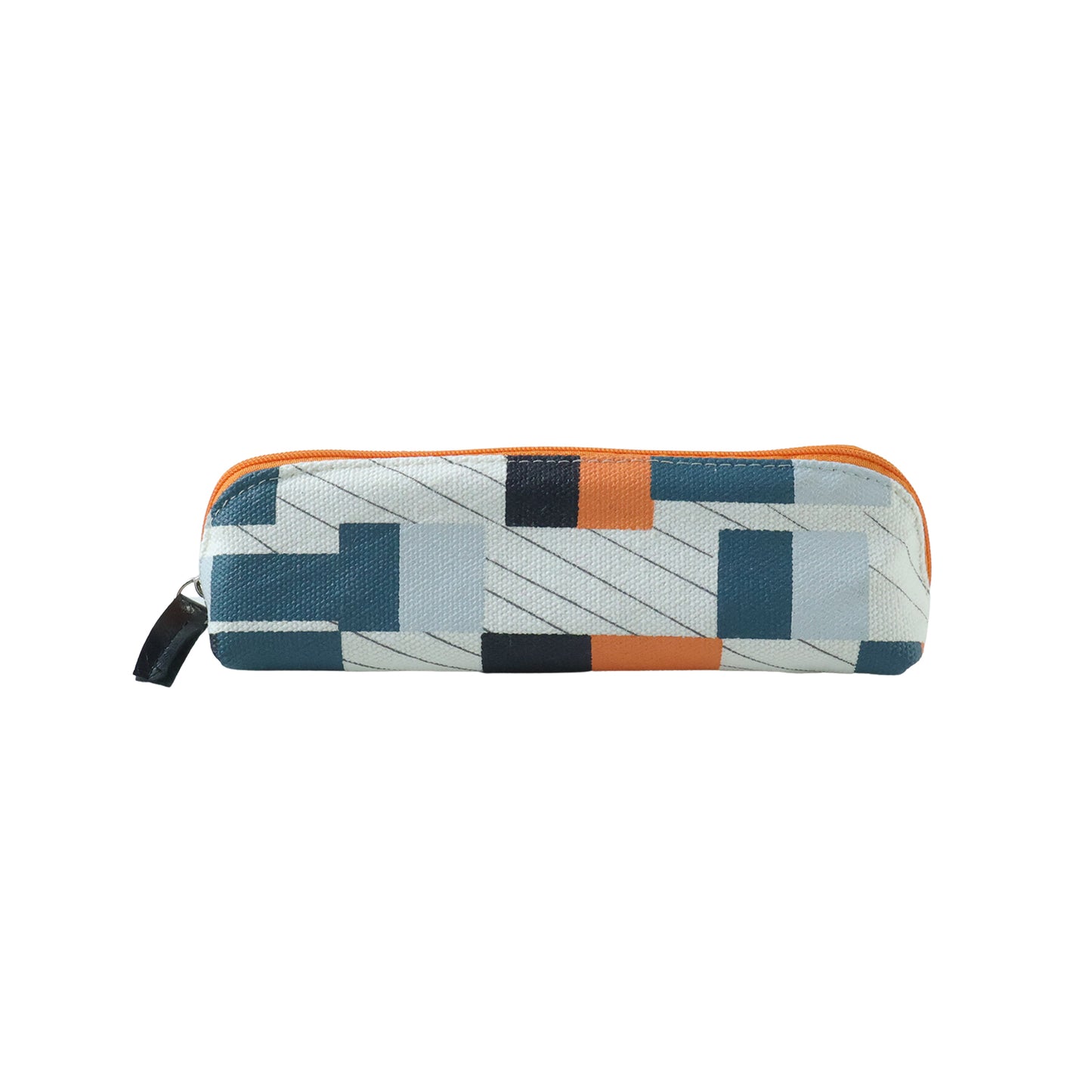 Wukusy designer fabric zipper pencil pouch with a sleek, compact design, perfect for storing stationery and accessories.