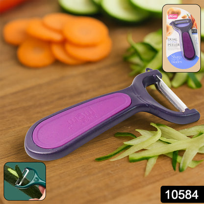 Wukusy Supermom dual tone peeler with ultra-sharp stainless steel blade for efficient fruit and vegetable peeling in the kitchen