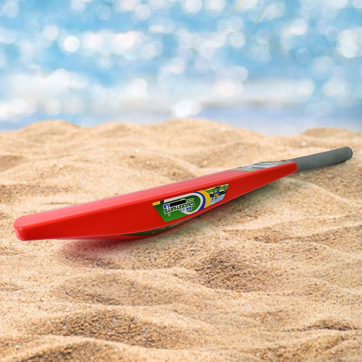 Plastic cricket bat for kids by Wukusy, featuring a lightweight design suitable for children’s play and practice.