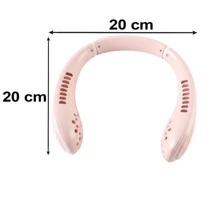 Usb Rechargeable Portable Bladeless Neck Fan For Hands Free Cooling (1 Pc)