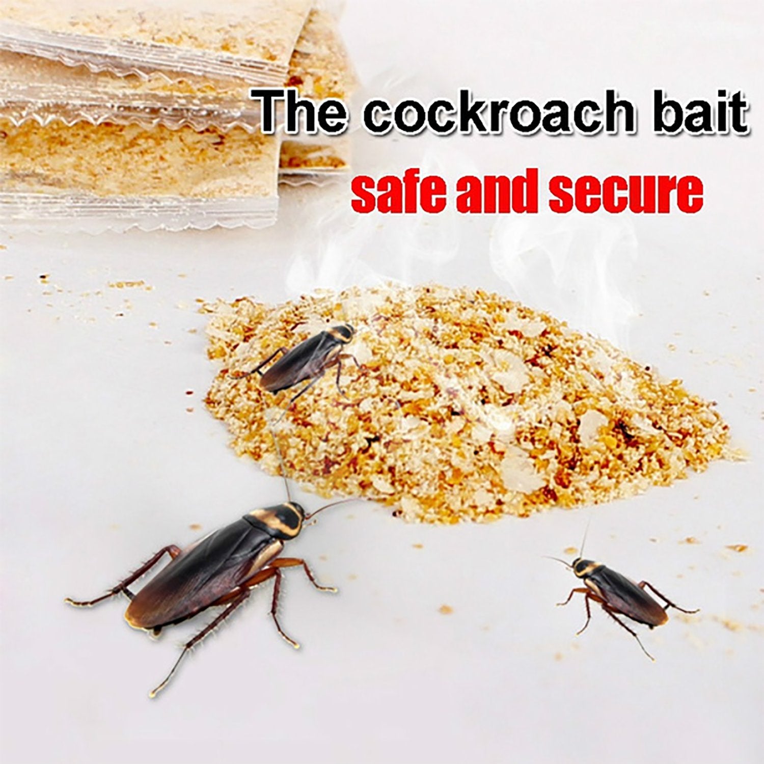 Wukusy 1471 cockroach trap box with bait and entry holes to catch and kill cockroaches effectively.