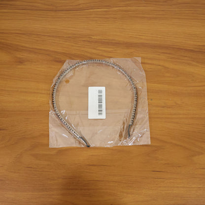 Black crystal-studded metal hair band by Wukusy, elegant hair accessory with sparkling details for stylish hair styling.