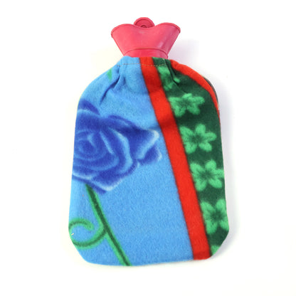 Wukusy soft cover hot water bottle with cozy fabric cover, designed for soothing warmth and comfort.