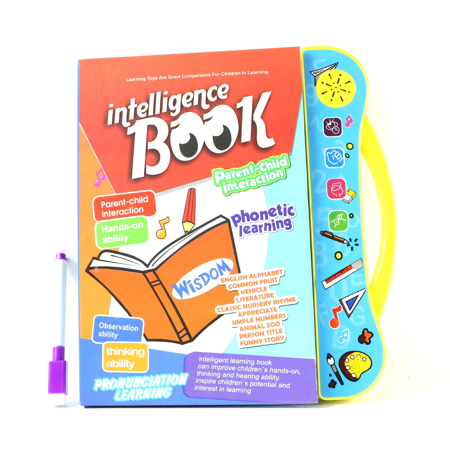 Wukusy interactive learning book with sound features for phonics, designed for early childhood education and reading development.