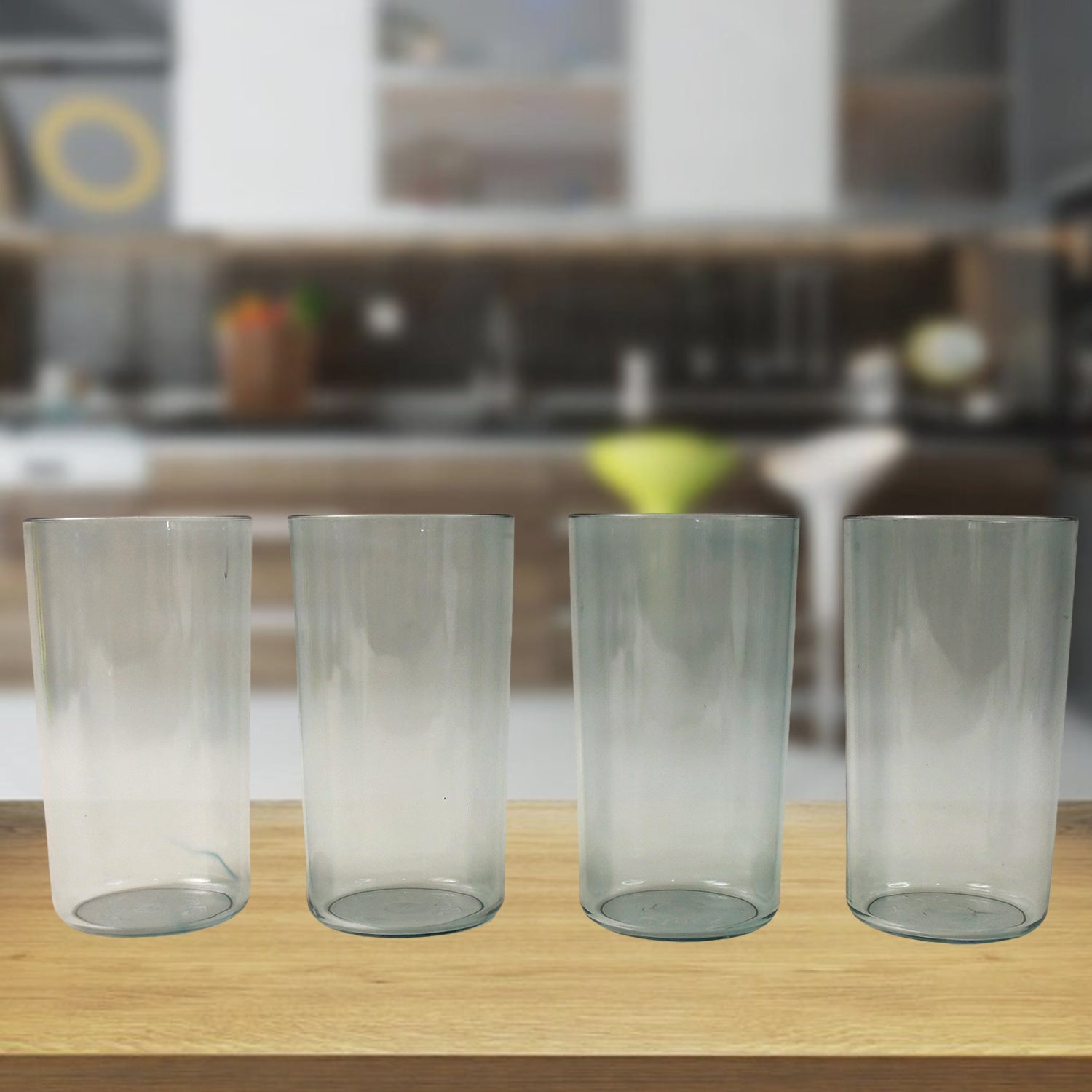 Set of five Wukusy Apex Crystal Premium glass jugs with lids, including four 1500ml and one 300ml jugs for beverages or storage.