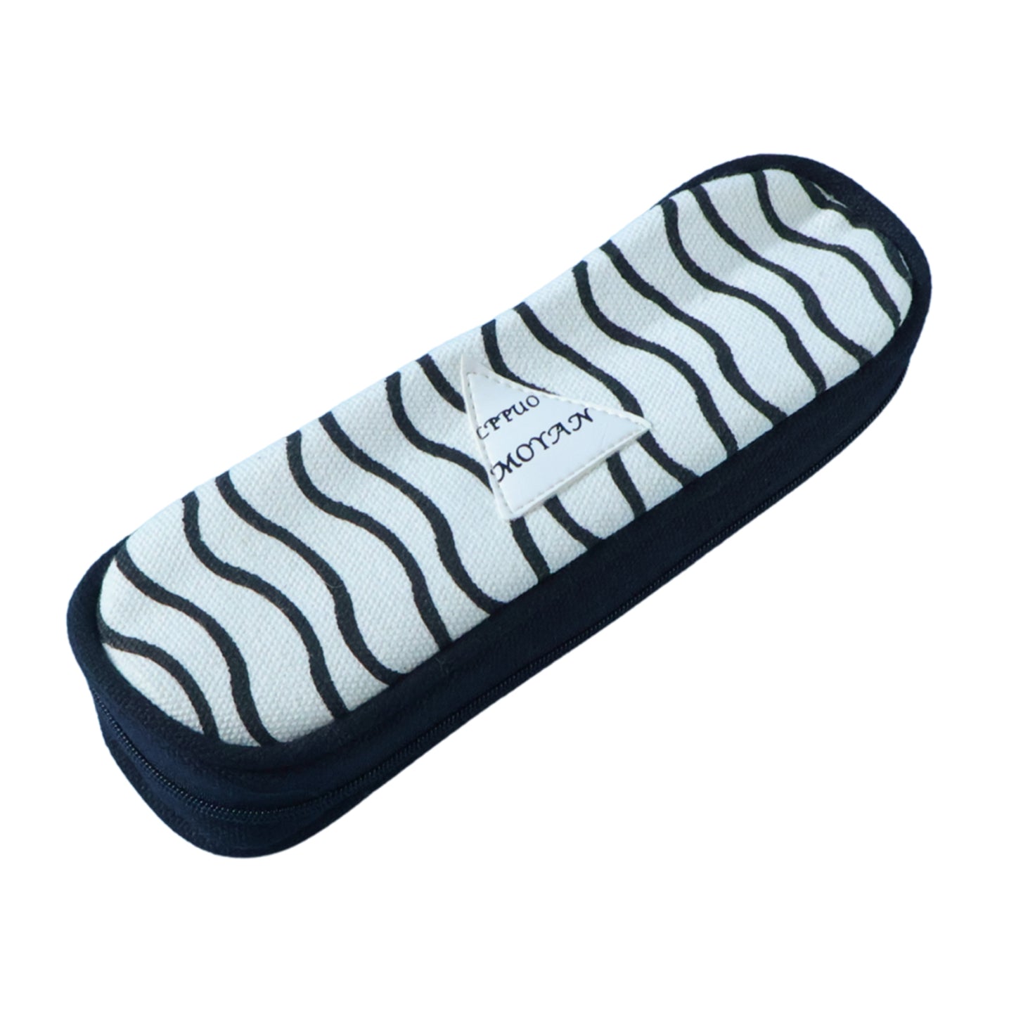 Wukusy premium fabric zipper pencil pouch with a sleek design, suitable for storing pens and small stationery items.