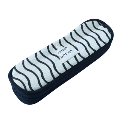 Wukusy premium fabric zipper pencil pouch with a sleek design, suitable for storing pens and small stationery items.