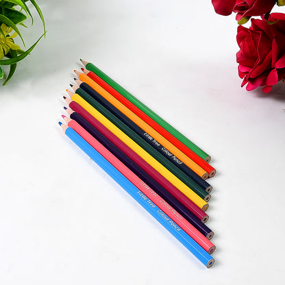 Set of 12 colorful wooden art drawing pencils by Wukusy, ideal for office and artistic sketching projects.