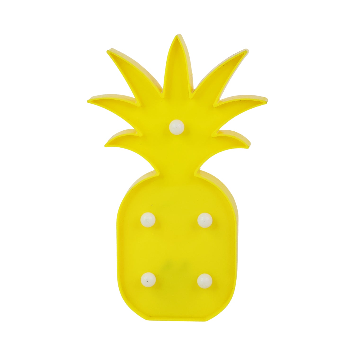 Pineapple-shaped LED decorative night light by Wukusy, showcasing a yellow pineapple design with glowing LED lights for home decor.