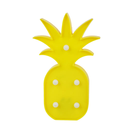 Pineapple-shaped LED decorative night light by Wukusy, showcasing a yellow pineapple design with glowing LED lights for home decor.