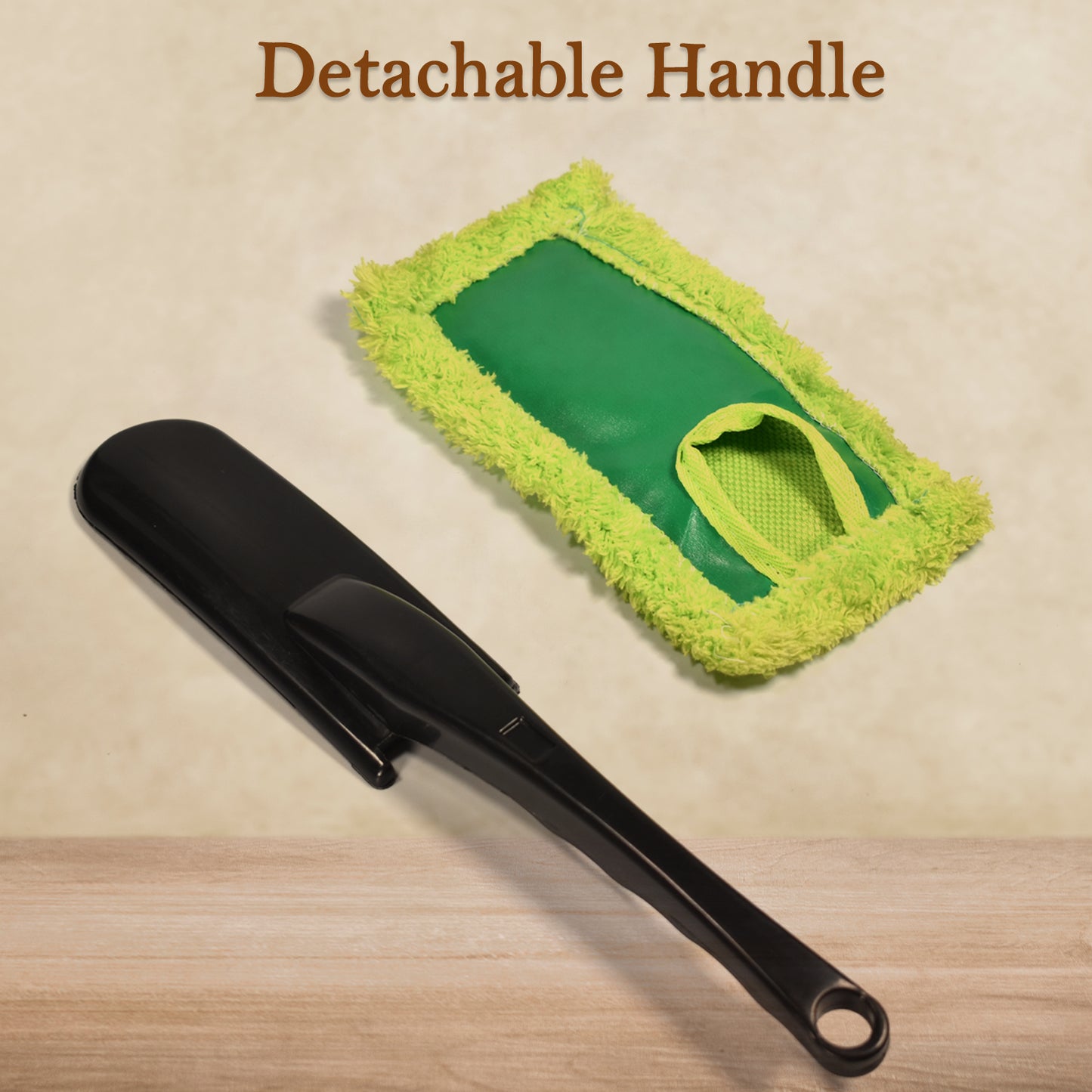 Wukusy 4947 large microfiber duster for car cleaning, dusting, and home use, with a soft, absorbent brush head for effective cleaning.