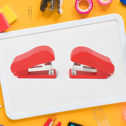 Wukusy mini stapler with staples and pin set, compact office tool for binding papers, shown with stapler and pins in the image.