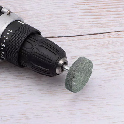 Set of three Wukusy grinding head abrasive tools mounted on stones for home improvement and DIY grinding projects.