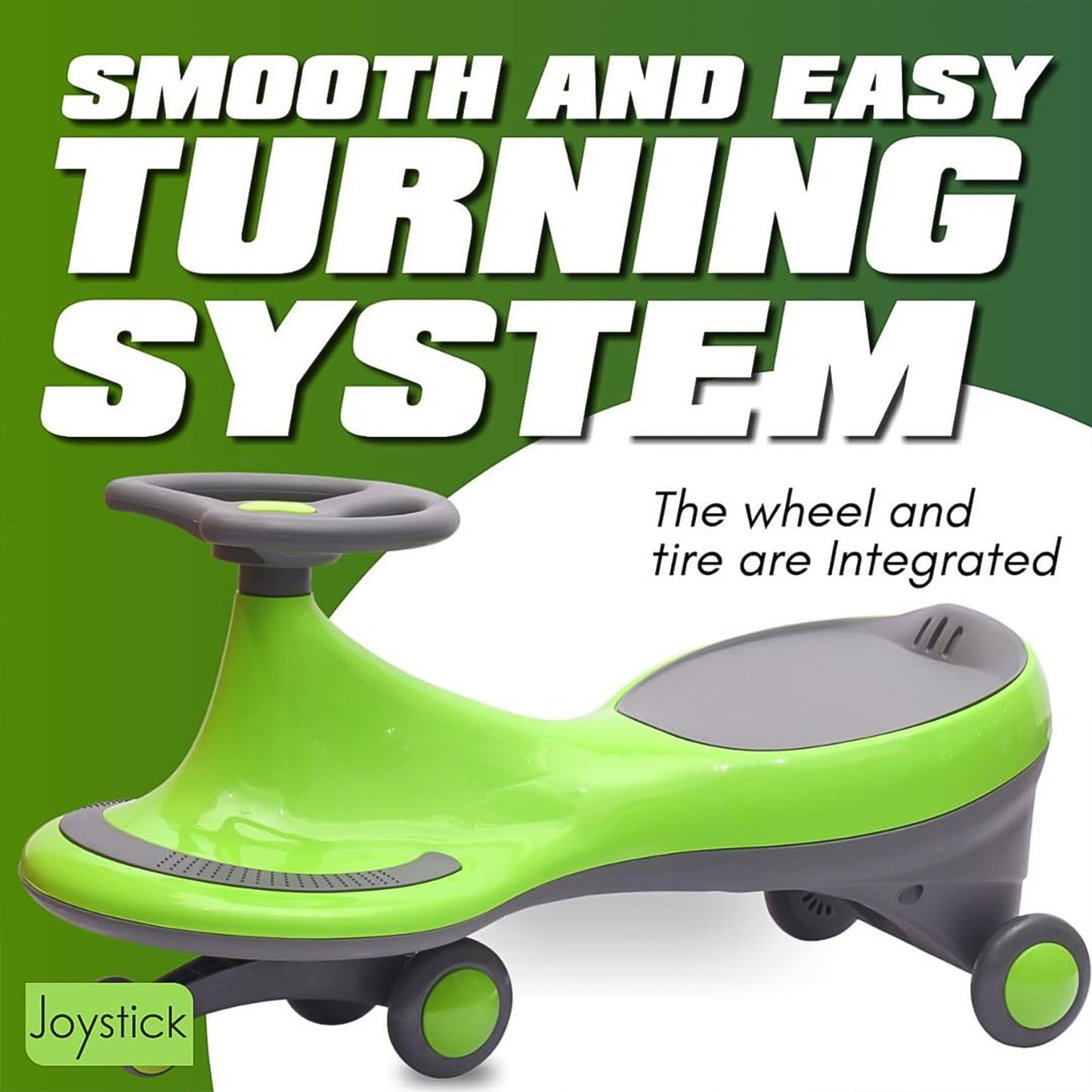 Colorful Wukusy kids' swing car toy, ride-on toy for children, featuring a vibrant mix of colors and sturdy design.