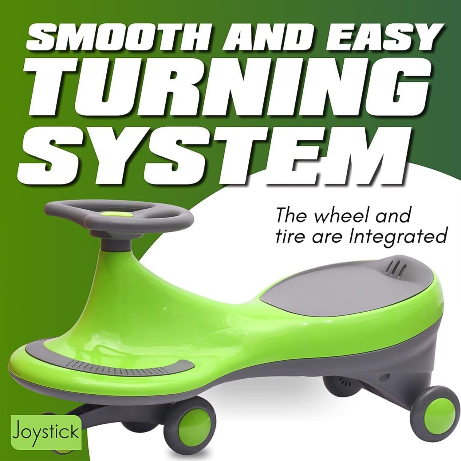 Colorful Wukusy kids' swing car toy, ride-on toy for children, featuring a vibrant mix of colors and sturdy design.