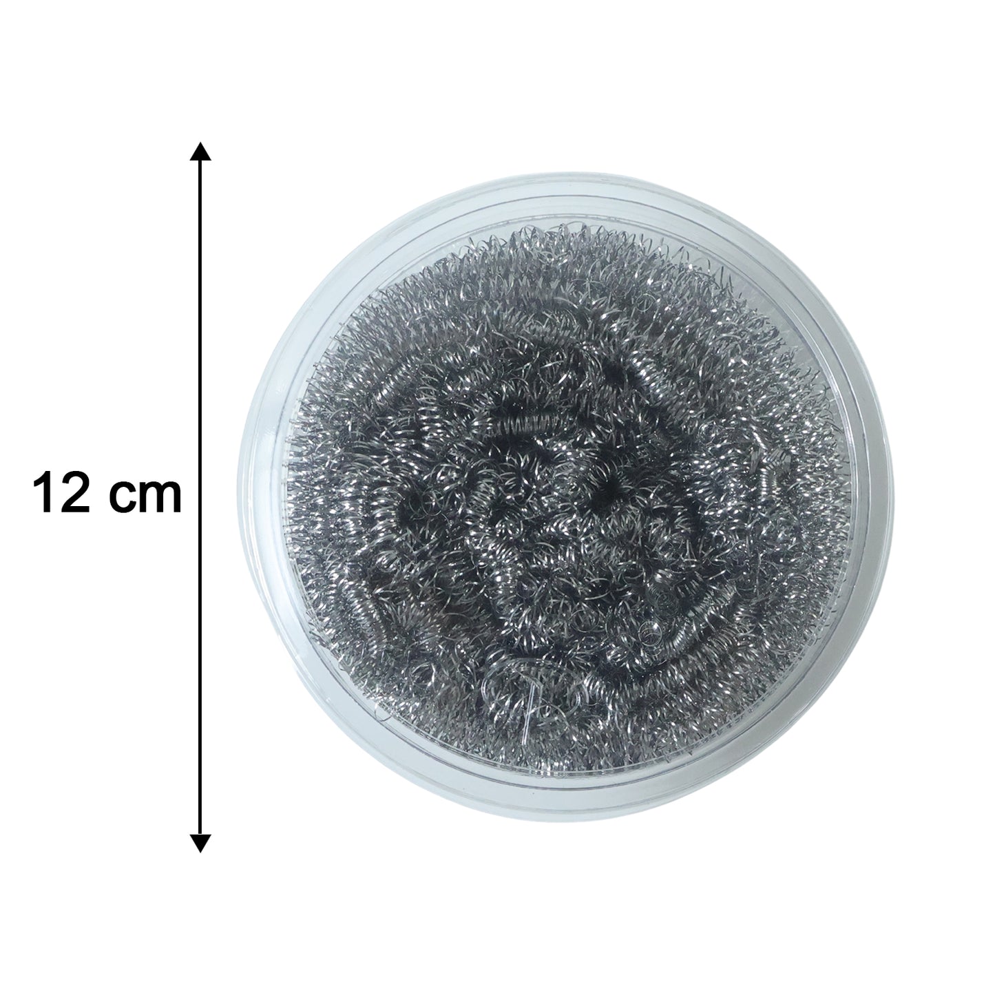 Wukusy stainless steel kitchen scrubber, 25g, durable cleaning tool with metal bristles for scrubbing pots and pans.