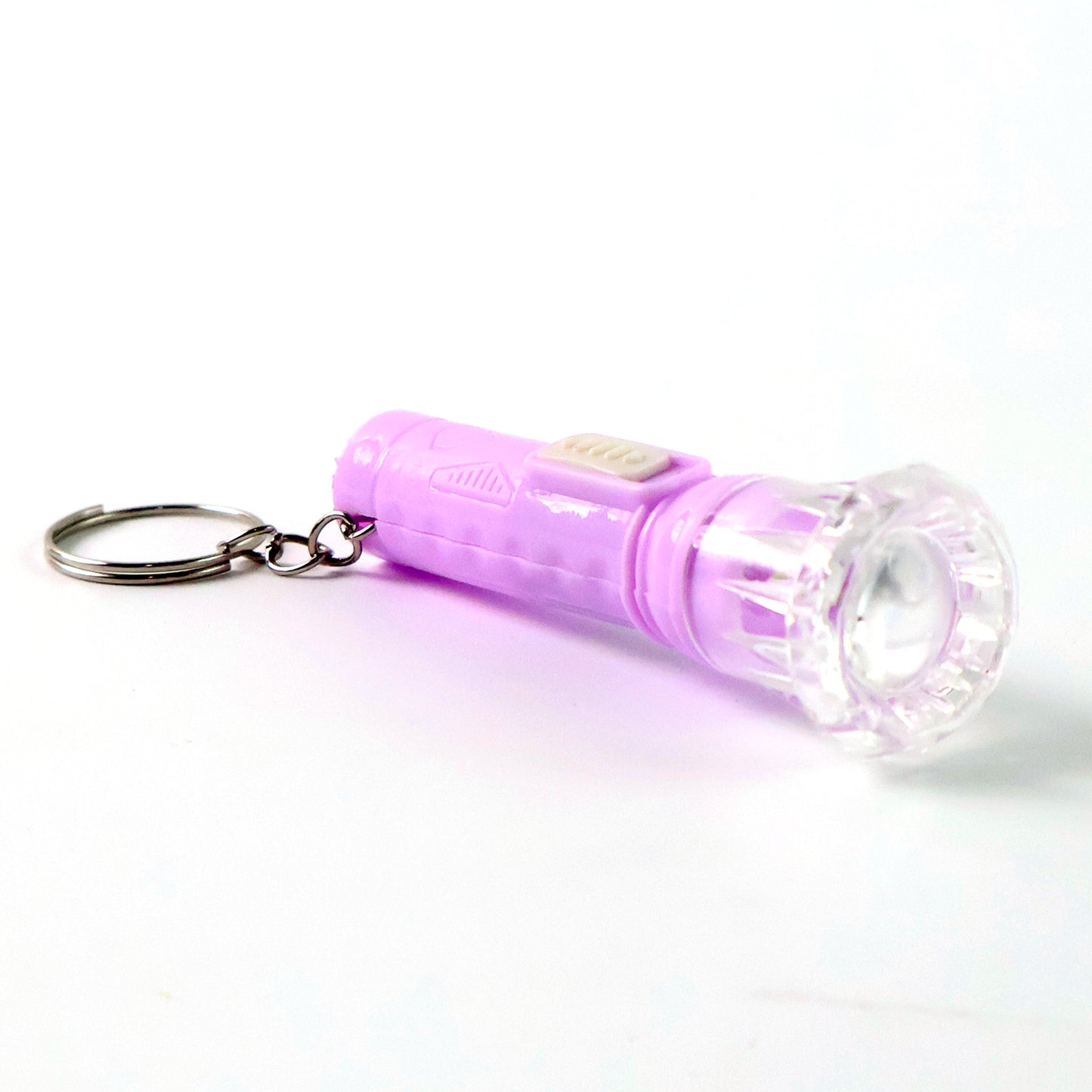 Wukusy mini LED flashlight keychain toy in mix colors, compact torch with bright light, ideal for keychains and portable use.