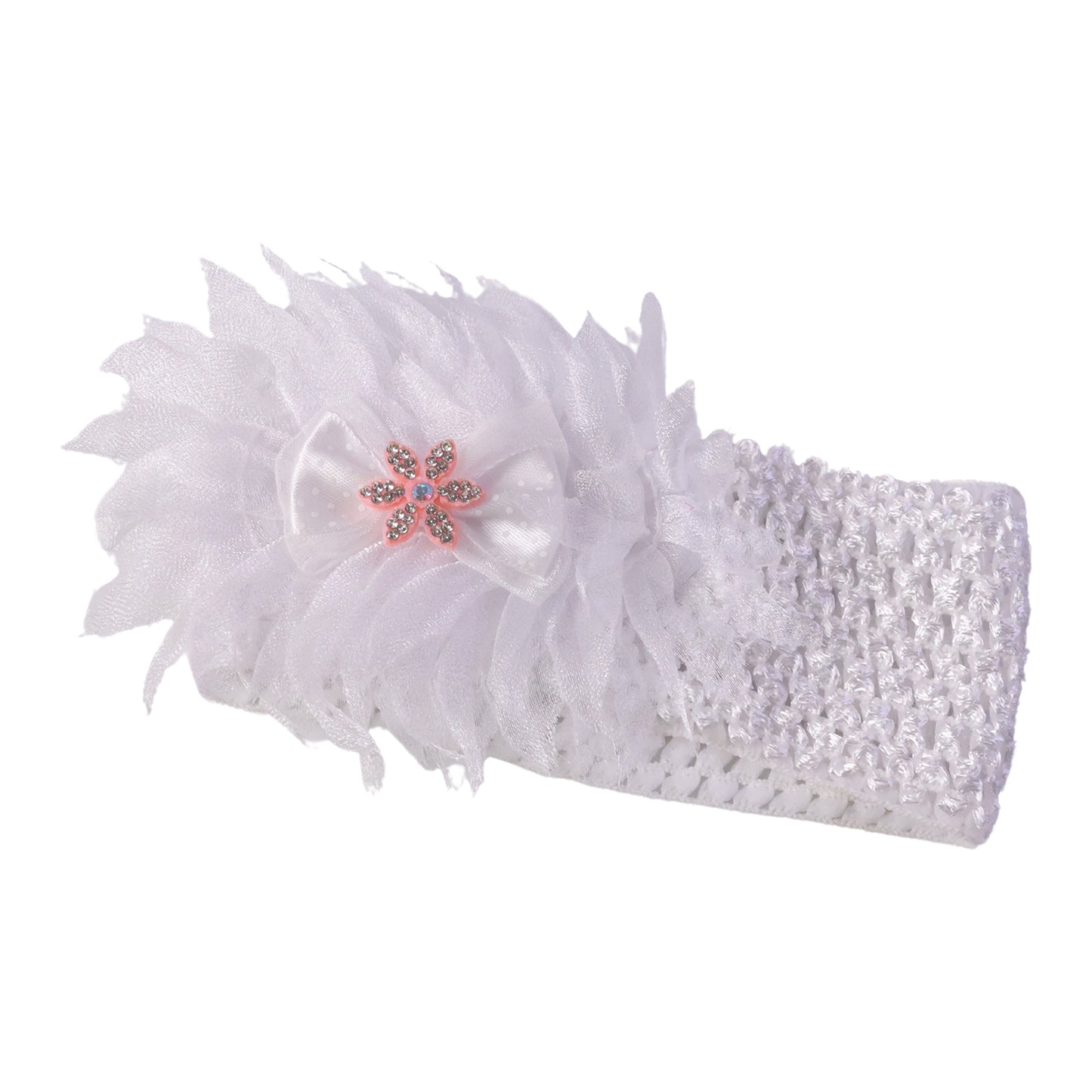 Soft elastic floral baby headband by Wukusy featuring a cute, stretchable design for stylish, comfortable baby hair accessories