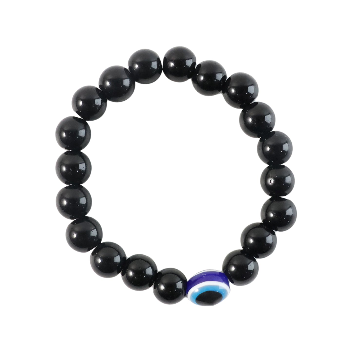 Elegant dual-tone crystal beaded stretch bracelet by Wukusy featuring shimmering beads and a sleek, flexible design.