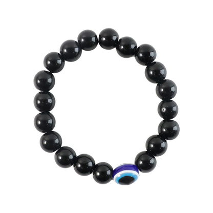 Elegant dual-tone crystal beaded stretch bracelet by Wukusy featuring shimmering beads and a sleek, flexible design.
