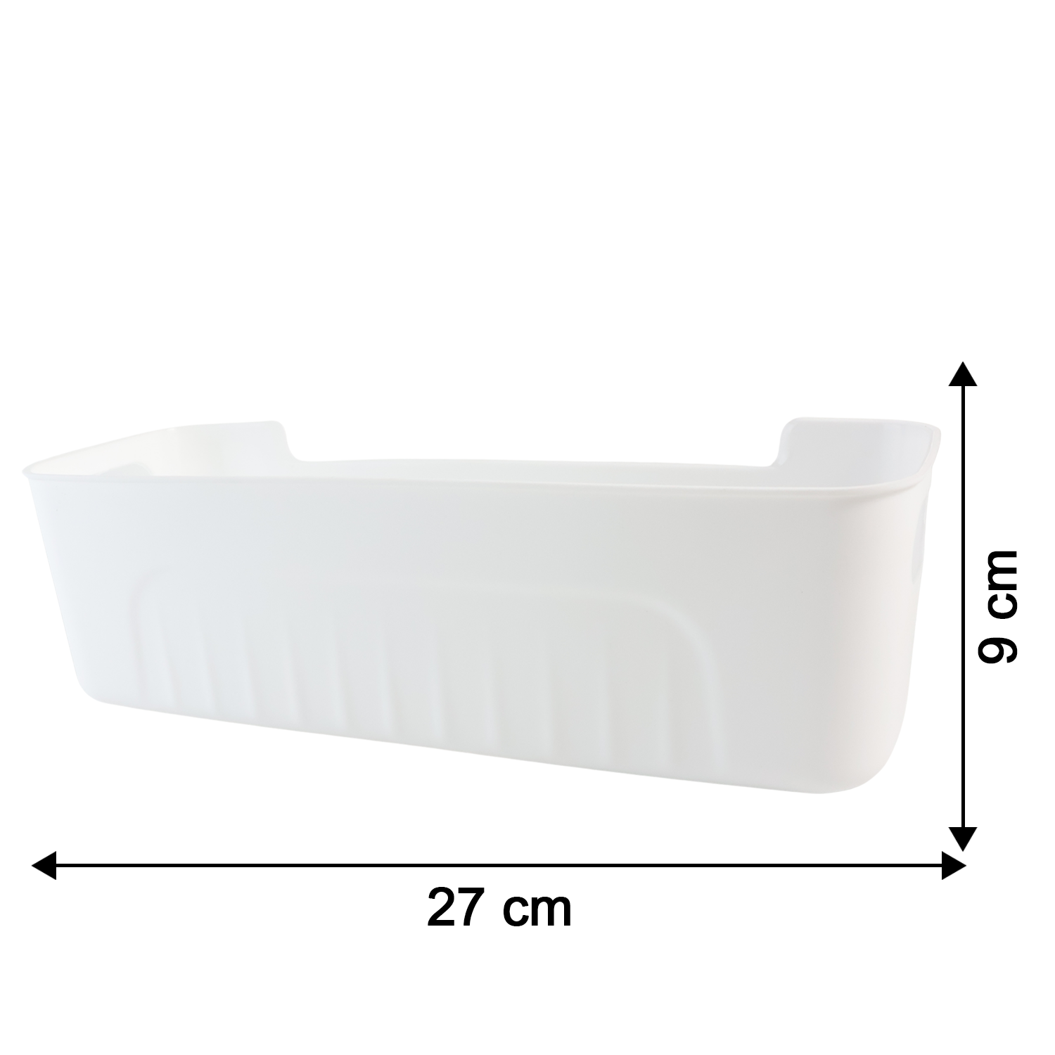 Set of four white plastic storage baskets by Wukusy, ideal for organizing home or office supplies.