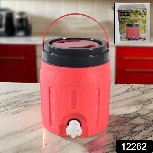 Wukusy 4L insulated water jug for home improvement, showing a sleek stainless steel water storage jug with a secure lid.