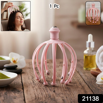 Wukusy manual scalp massager with rolling ball tips for relaxing head massage and scalp stimulation.