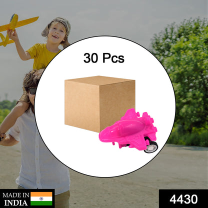 Set of 30 Wukusy 4430 Int Pull Back Mini Planes toy cars for kids, small colorful plastic airplanes ready for play.