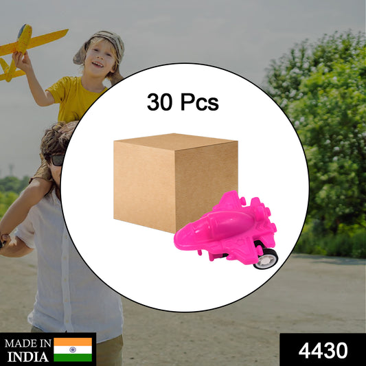 Set of 30 Wukusy 4430 Int Pull Back Mini Planes toy cars for kids, small colorful plastic airplanes ready for play.
