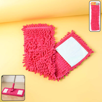 Wukusy microfiber chenille mop refill pad for home cleaning, showing soft, absorbent chenille fibers ready for mopping tasks.