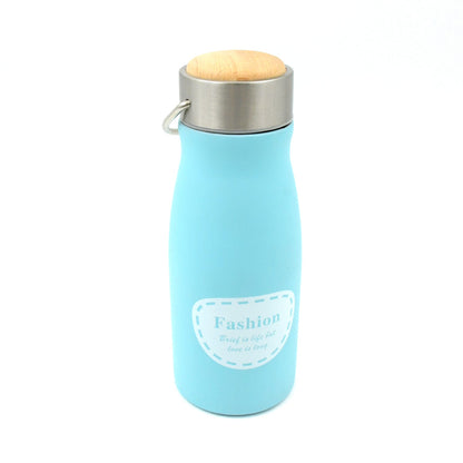 Wukusy 360ml stainless steel water bottle with handle, leak-proof, rust-proof, BPA-free, ideal for hot or cold drinks at home, gym, or school