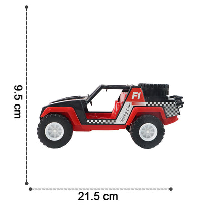 Wukusy Funwoods free-wheel racing Jeep toy car for kids, featuring a colorful, detailed design perfect for imaginative play.