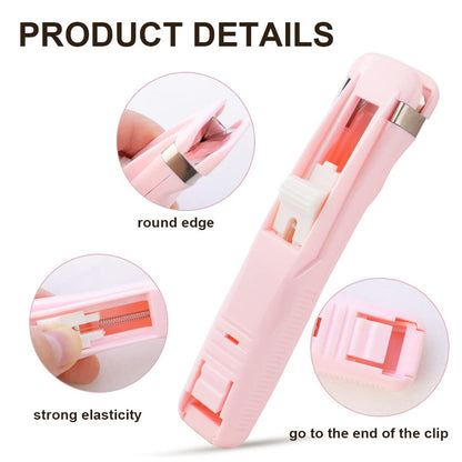 Wukusy portable office paper clamp set with 8 clip dispensers and handheld paper fast clamps for organizing documents.
