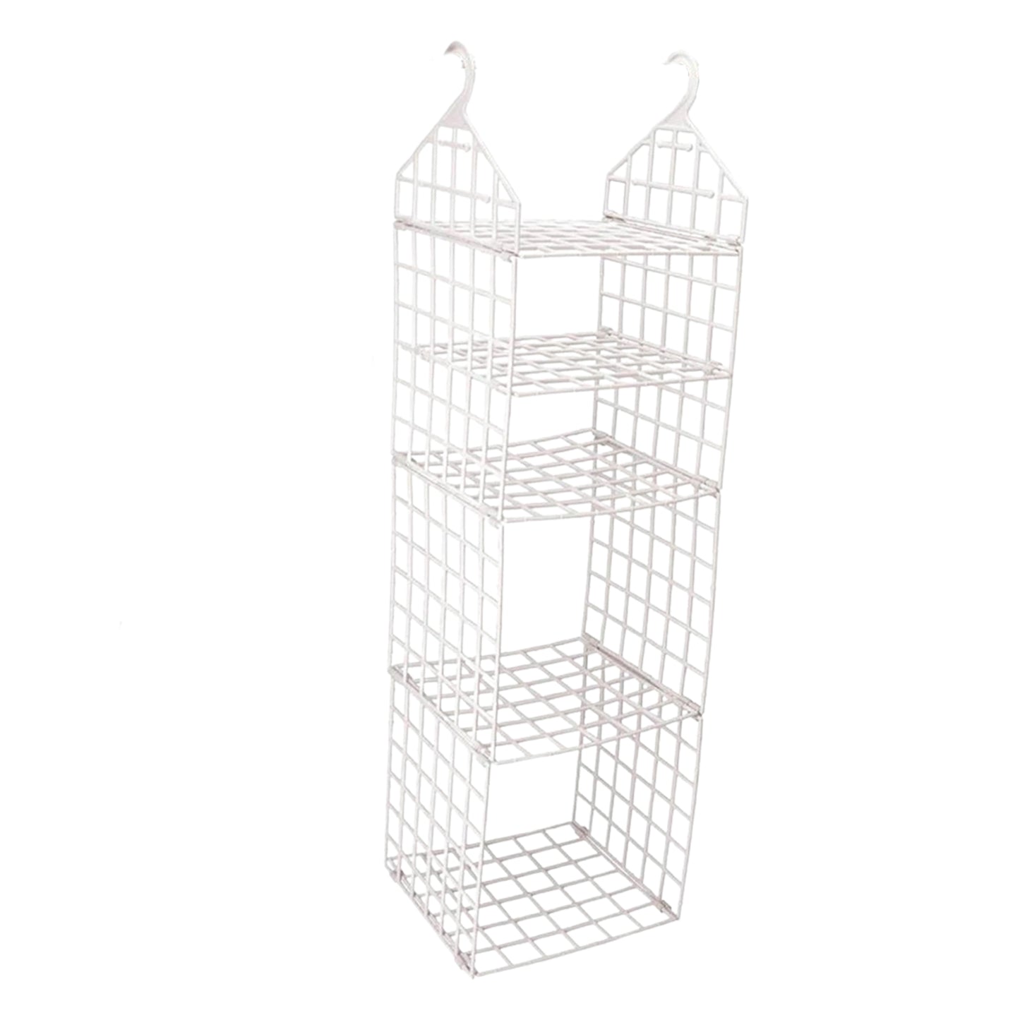 Wukusy 5-layer folding clothes storage rack with shelves for socks, scarves, T-shirts, and organization in a closet or wardrobe.
