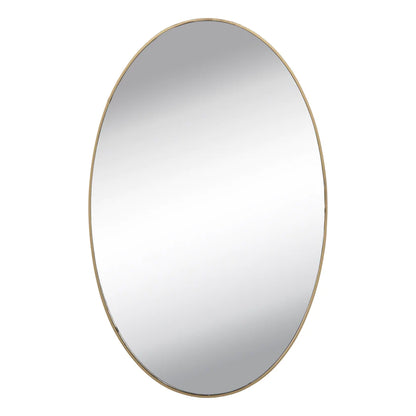 Wukusy small oval wall mirror sticker for dressing rooms, featuring a sleek, frameless design suitable for home decor and improvement.