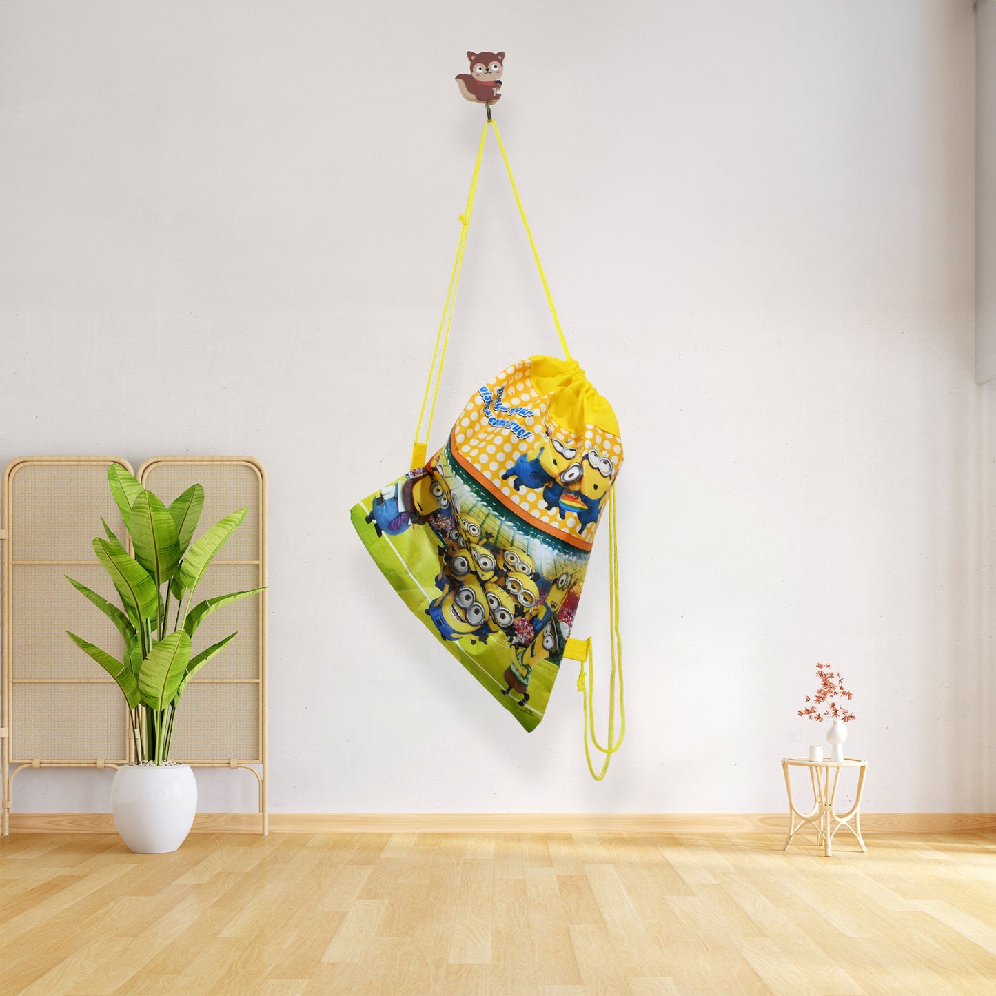 Wukusy small Dori bag for kids, a colorful drawstring haversack backpack ideal for parties and gift exchanges.